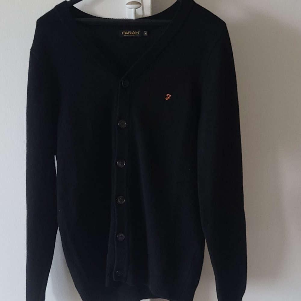 Black FARAH cardigan, 100% Lambs wool 🐑  Black
